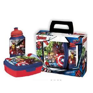 Licens Avengers madkasse med drikkedunk - madkassesæt i 2 dele til børn - Marvel
