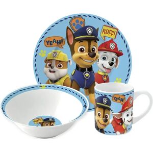 Licens Paw Patrol Børneservice - Spisesæt i 3 dele til børn - Marshall, Chase og Rubble