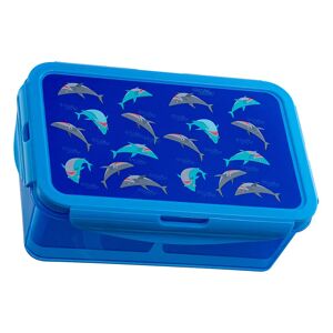 Licens Blå madkasse med hajer - Børne madkasse med 3 rum