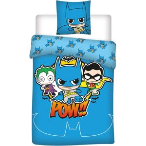 Licens Junior sengetøj 100x140 cm - Batman DC Pop sengesæt junior - Vendbart design - 100% bomuld