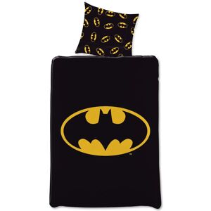 Licens Batman sengetøj - 140x200 cm - Stort Batman logo - Vendbar dynebetræk - 100% bomulds sengesæt