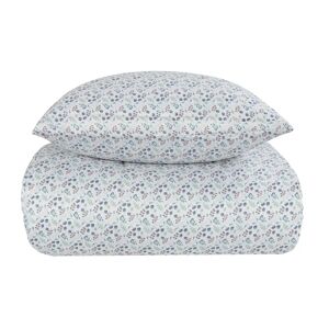 Borg Living Sengetøj 140x200 cm - Potpuri blue - Blomstret sengesæt - 100% Bomuldssatin sengetøj - By Night