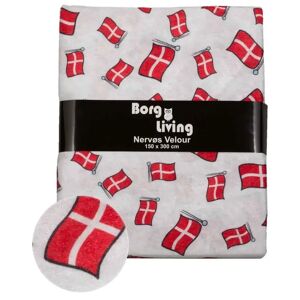 Borg Living Fødselsdagsdug - Velour dug med flag - Nervøs velourdug - Pakke med 3 meter