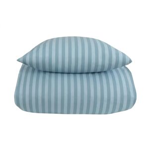 Borg Living Stribet sengetøj - 140x200 cm - Stripes blue - Lyseblå - Sengelinned i 100% Bomuld -  sengesæt