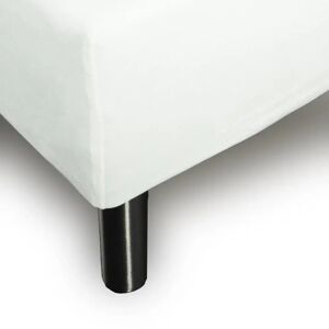 Nordstrand Home Stræklagen 160x200 cm - Hvidt Jersey lagen - 100% Bomuld - Faconlagen til madras