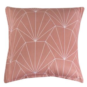 Borg Living Pudebetræk 60x63 cm - Vendbart design i 100% Bomuldssatin - Hexagon peach - Fra By Night