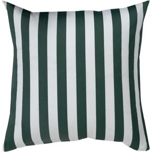 Borg Living Pudebetræk 60x63 cm - Blødt bomuldssatin - Nordic Stripe - Grønt og hvidt