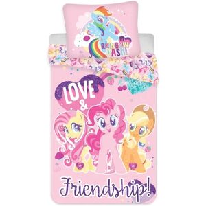 Licens My Little Pony sengetøj - 140x200 cm - Love & Friendship - Vendbar dynebetræk - 100% bomulds sengesæt