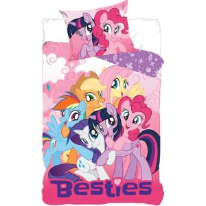 Licens My Little Pony sengetøj - 140x200 cm - MLP Besties - 2 i 1 design - Sengesæt i 100% bomuld