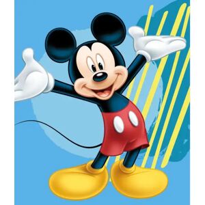Borg Living Børnetæppe - Mickey Mouse - 120x140 cm - Blødt og lækkert Fleece tæppe -