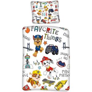 Licens Sengetøj 140x200 cm - Paw Patrol sengetøj - Favorite things - 2 i 1 design - Sengesæt i 100% bomuld