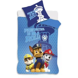 Licens Paw Patrol Juniorsengetøj 100x140 cm - Paw Patrol Is on a roll - Vendbart design - 100% bomuld