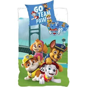 Licens Paw Patrol sengetøj - 140x200 cm - Go team paw - 2 i 1 sengesæt - Dynebetræk i 100% bomuld