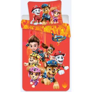 Licens Paw Patrol sengetøj - 140x200 cm - Team Paw Patrol - Dynebetræk med 2 i 1 design - 100% bomulds sengesæt