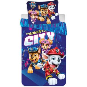 Licens Paw Patrol sengetøj - 150x210 cm - Sengesæt med 2 i 1 design - 100% bomuld