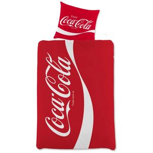Licens Coca Cola sengetøj - 140x200 cm - Sengelinned med 2 i 1 design - 100% bomulds sengesæt