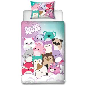 Licens Squishmallows sengetøj - 150x210 cm - Squishmallows 2 i 1 sengesæt - 100% bomuld