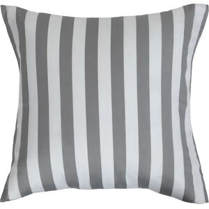 Borg Living Pudebetræk 60x63 cm - Blødt bomuldssatin - Nordic Stripe - Gråt og hvidt