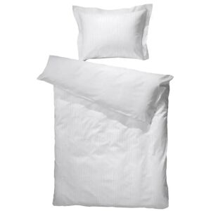 Turiform Hvidt sengetøj 100x140 cm - Ensfarvet junior sengetøj - sengesæt i 100% Egyptisk Bomuldssatin -