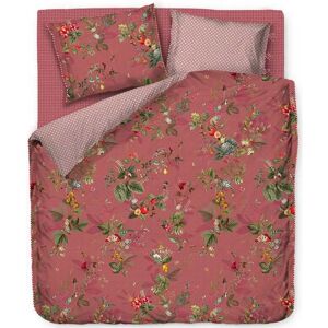 Pip Studio sengetøj - 140x200 cm - Leaf pink - Blomstret sengetøj - Vendbar dynebetræk i 100% bomuld