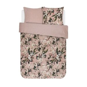 Essenza Dobbeltdyne sengetøj 200x200 cm - Blomstret sengetøj - Lily rose - Vendbar sengesæt - 100% bomuldssatin -