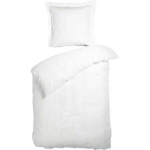 Night & Day Sengetøj dobbeltdyne 200x220 cm - Opal hvidt sengetøj  - 100% Bomuldssatin -  dobbelt dynebetræk