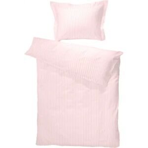 Turiform Junior sengetøj 100x140 cm - Ensfarvet lyserødt sengetøj - sengesæt i 100% Egyptisk Bomuldssatin -