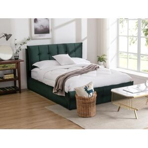 Unique Cama arcón 160 x 200 cm - Terciopelo - Verde - OLERIA