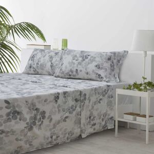 COTTON ARTean - Juego de sábanas 100% algodón orgánico gris 210x260 Cama 135