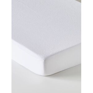 VERTBAUDET Funda protectora impermeable de felpa tratamiento Bi-ome® antiácaros blanco