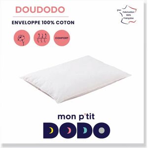 Almohada ligera Doudodo Mon P'tit DODO blanco claro liso