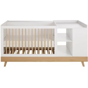 Maisons du Monde Cuna con cajonera color blanco L. 190