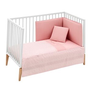 Cambrass Juego colcha+protector de cuna bebé rosa 70x140x3 cm