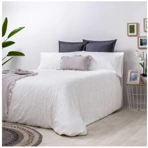 Cotton Artean Funda nórdica Jacquard algodón blanco 260x240 Cama de 180