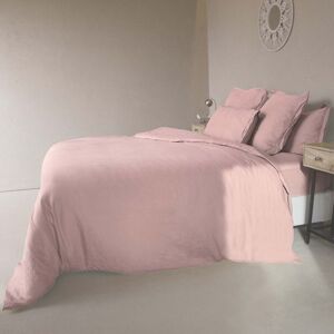 Febronie Funda nórdica lino lavado 260x240 rosa