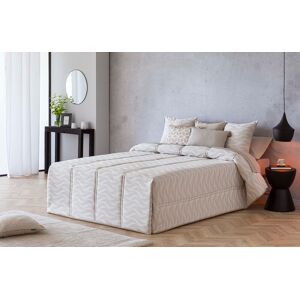 Confecciones Paula Edredón confort acolchado relleno 200 gr ondas beige cama 90 cm