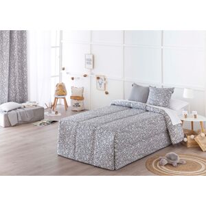 Confecciones Paula Edredón confort acolchado 200 gr jacquard gris cama 90 (190x265 cm)