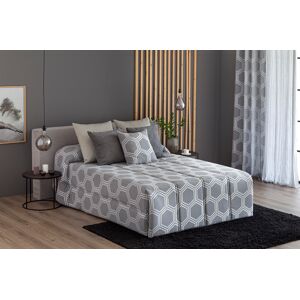 Confecciones Paula Edredón confort acolchado 200 gr jacquard gris cama 90 (190x265 cm)