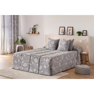 Confecciones Paula Edredón confort acolchado 200 gr jacquard gris cama 90 (190x265 cm)