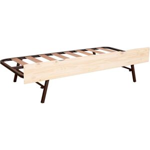 MueMue Cama de arrastre elevable madera blanco lavado 105x190cm