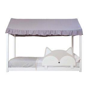 MueMue Techo para cama montessori algodón gris 40x200,5x100cm