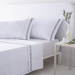 Cotton Artean Juego de sábanas satén algodón egipcio 300 blanco 280x260 cama 200