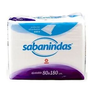 sabanindas protector de cama absorbente extra 80x180 30uds