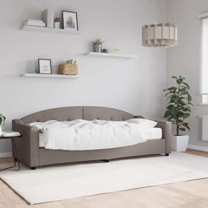 vidaXL Sofá cama con colchón tela gris taupe 80x200 cm