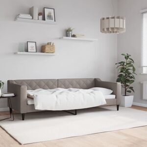 vidaXL Sofá cama tela gris taupe 80x200 cm