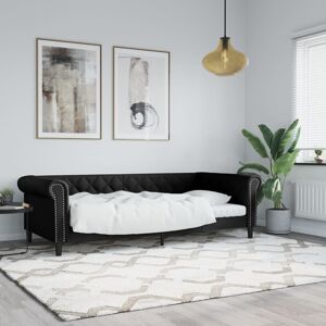 vidaXL Sofá cama cuero sintético negro 80x200 cm