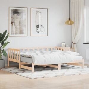 vidaXL Sofá cama nido madera maciza de pino 80x200 cm