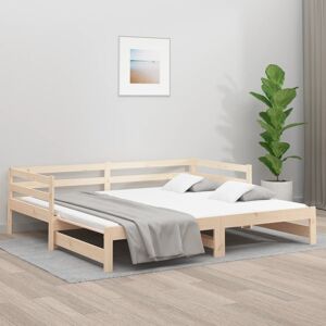 vidaXL Sofá cama nido madera maciza de pino 80x200 cm