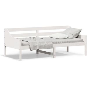 vidaXL Sofá cama madera maciza de pino blanco 80x200 cm