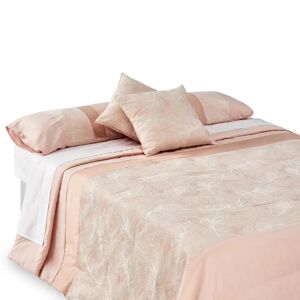 LOLAhome Colcha rosa con funda de almohada de tela de microfibra para cama de 135 cm
